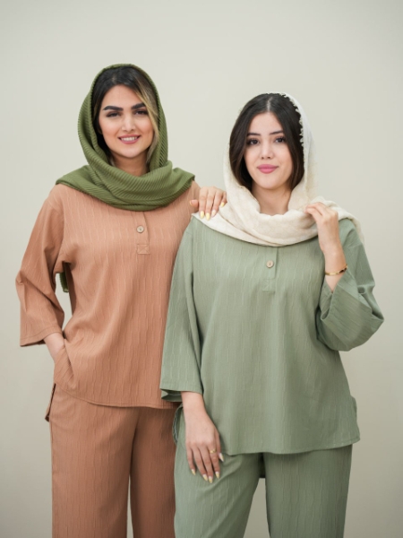 ست یقه دکمه حدیثه کد6203