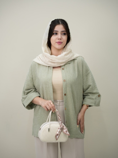 شومیز دکمه چوبی صفورا کد 6208