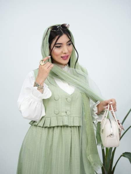 خرید ست سه تیکه ترند و کاربردی تابستانه دخترانه عروسکی پرنیان کد6238