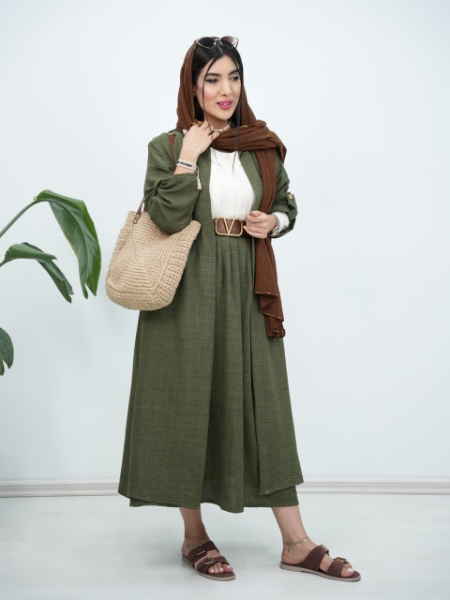 خرید ست دخترانه و زنانه خنک تابستانه مانتو و دامن کمند کد6264