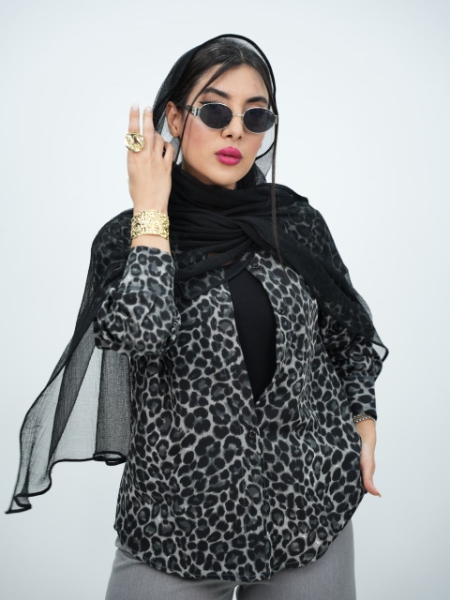 فروش شومیز ترند پینترستی دخترانه و زنانه طرح پلنگی نیکیتا کد6328