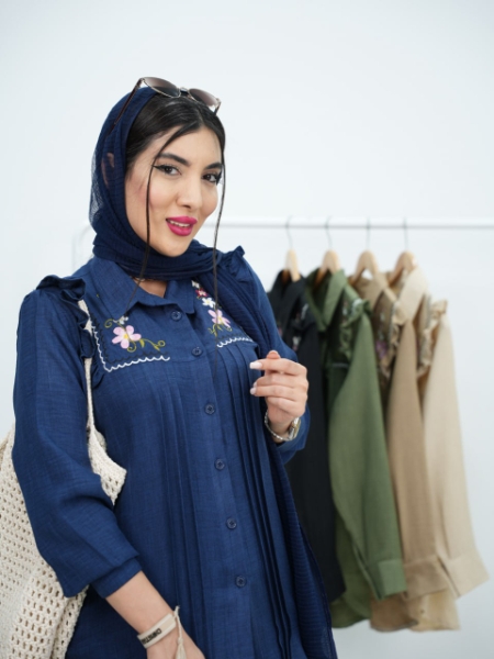 فروش شومیز ترند دخترانه و زنانه جلو پیله گلدوزی هاله کد6333