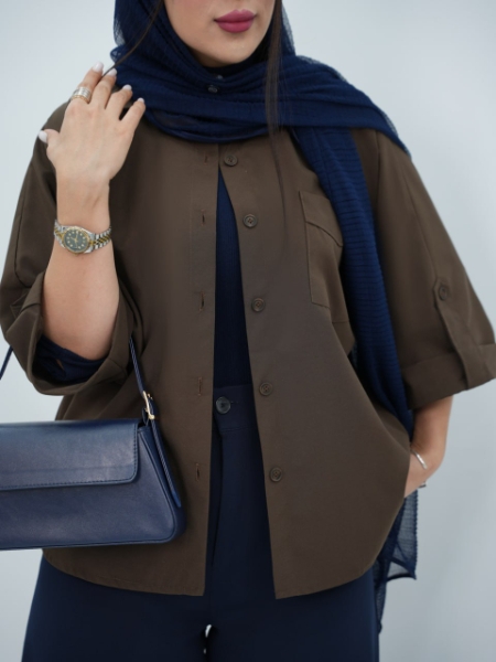 شومیز آستین فلشی غنچه کد6393