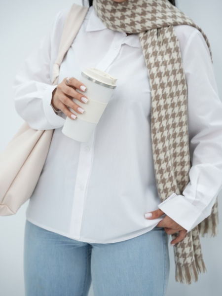 فروش شومیز سفید بیسیک پینترستی دخترانه و زنانه پدیدار کد6456