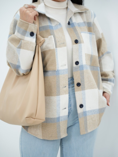 شکت چهارخونه دوجیب شیرین کد6522