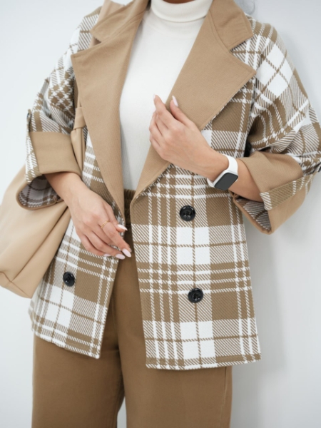 کتی ترکیبی چهارخونه ناتالی کد6565