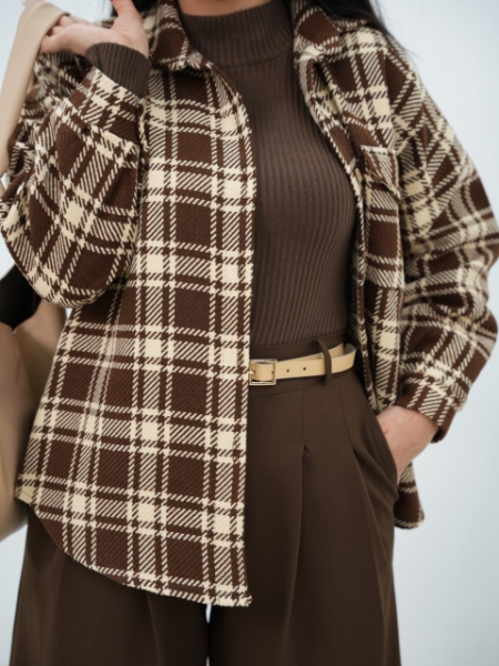 شکت چهارخونه تک جیب گیتی کد6597