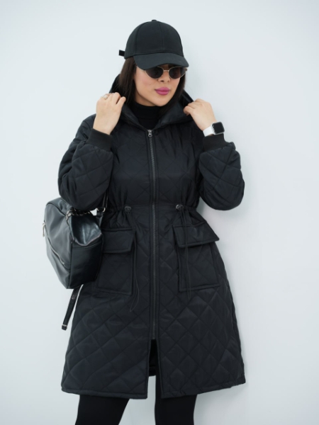 فروش کاپشن بلند کمرگت پینترستی دخترانه و زنانه پاییزه و زمستانه کندو کد6599