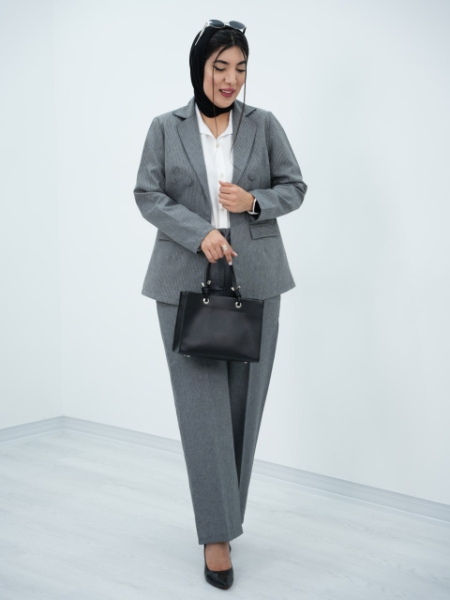 فروش ست کت و شلوار دیپلمات خوش دوخت و گرم بالا زنانه و دخترانه لالیک کد6566