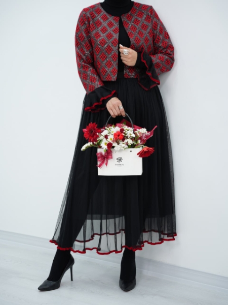 ست کت و دامن یلدایی دونه کد6634