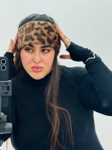 هد بند طرح پلنگی خزی ویکتور کد6631