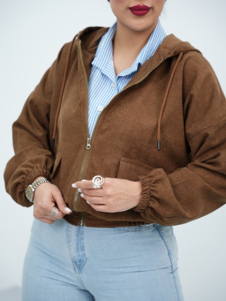 بامبر مخمل کبریتی کلاهدار یزدان کد6639