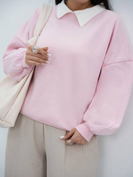 دورس یقه سفید ساده گنجد کد 6649