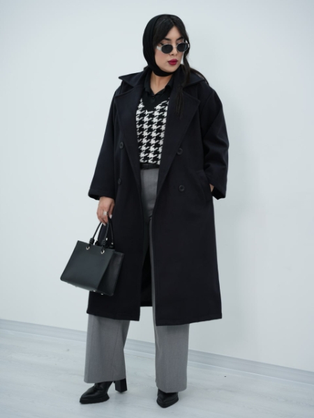 پالتو فوتر بلند آستردار بلوط  کد6673