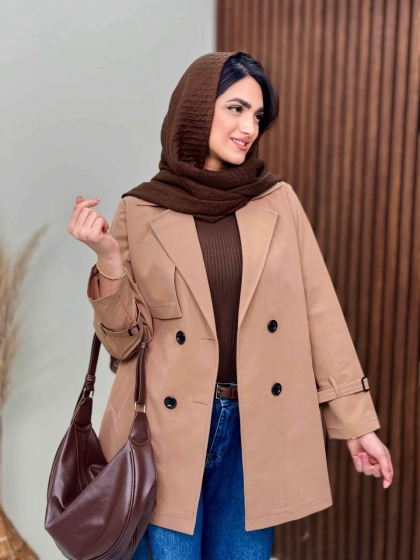 بارونی کمر دار کامیلا کد5580