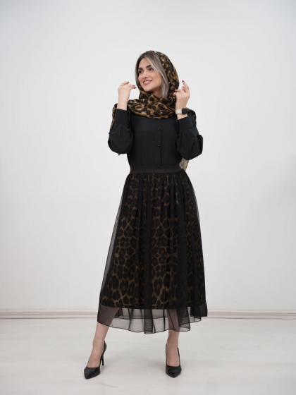 دامن تور طرحدار ژاله کد5956